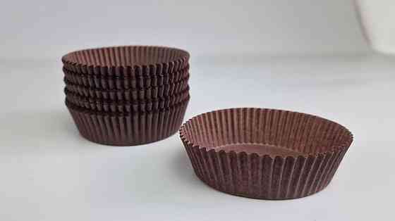 Тартолітка для кексів 10А кругла коричнева D80 H25 (100 шт.) (1 уп.) Харків