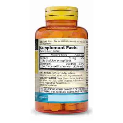 Мінерали Mason Natural Хром Пиколинат 200 мкг, Chromium Picolinate, 100 таблеток (MAV12241) Вінниця