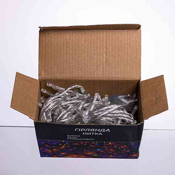 Garlando Новорічна гірлянда кімнатна нитка 14 м 160 LED кімнатна гірлянда білий провід Біле сві Київ