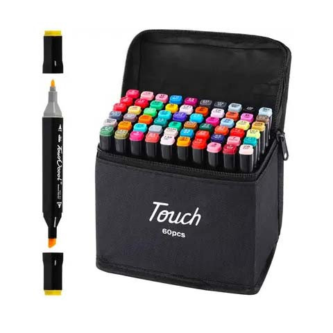 Маркери sketchmarker для малювання 60, Професійні двосторонні маркери, Маркер з подвійним наконечником EW-25 Львів - фото 3