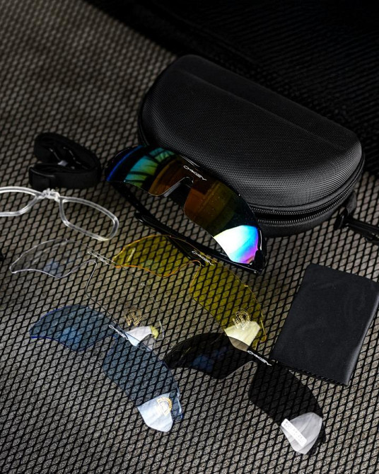 Очки тактические OAKLEY (5 линз) с поляризацией Черные  ВТ6825 Одесса - изображение 4