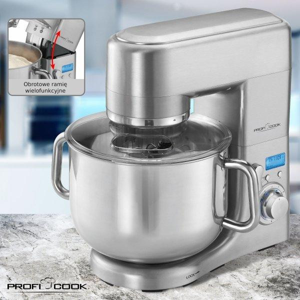 Кухонний тістомісильник на 10 л з 3 насадками Profi Cook PC-KM (1096) 1500 Вт Нововолинськ - фото 2
