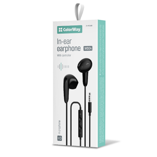 Навушники ColorWay Wired Earphone CW-WD04BK 3,5мм mini-jack чорний Житомир - фото 11
