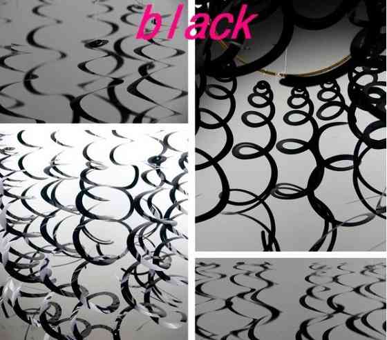 Дождик гирлянда 6 полосочек 70 см черный Киев