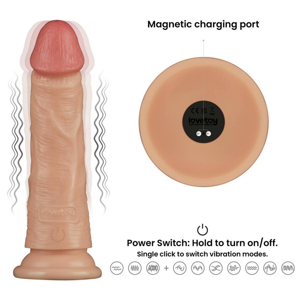 Реалістичний вібратор - Vibrating Power Basics Cock 7'' Sex Aura Київ - фото 9