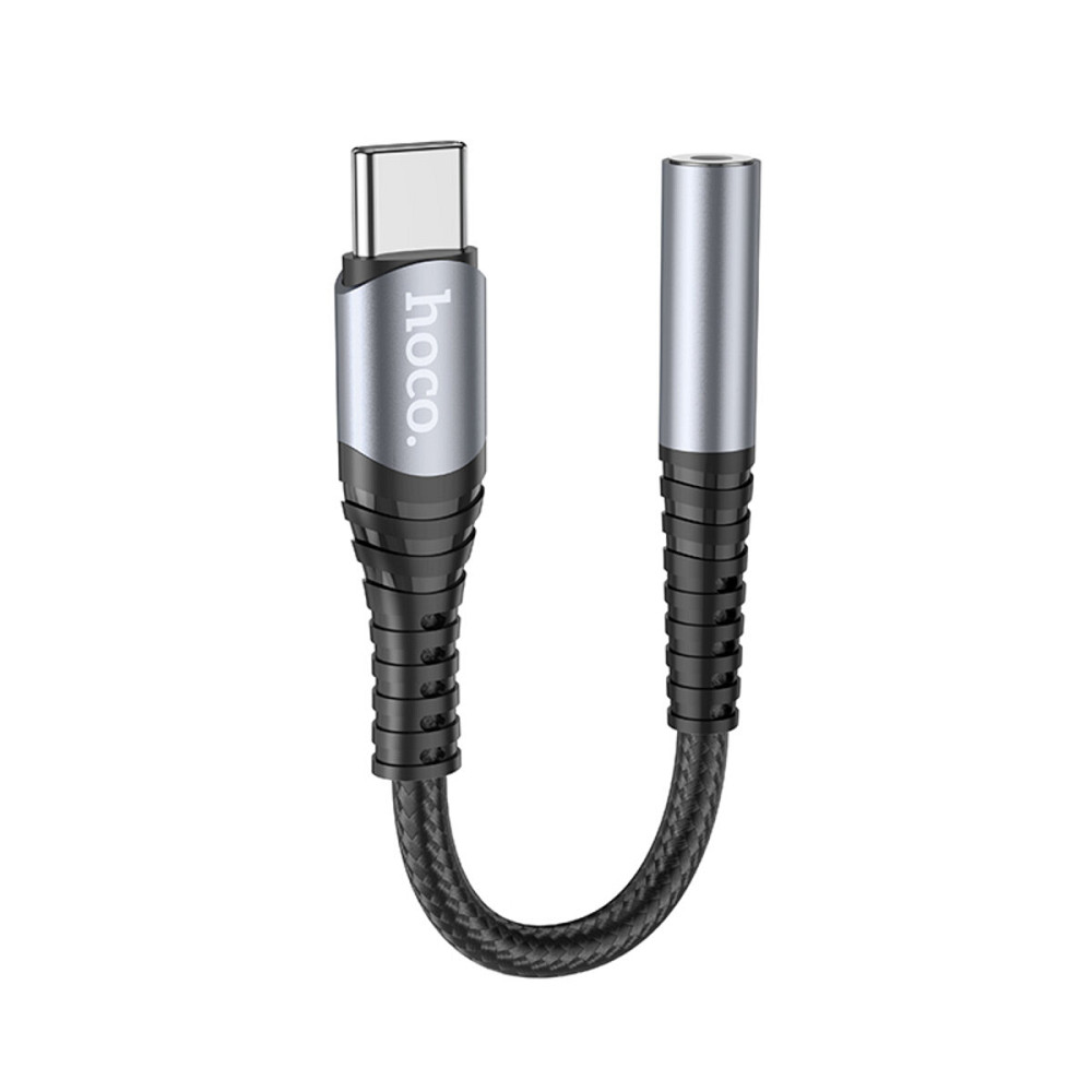 Кабель-перехiдник HOCO LS33 Type-C Digital 3.5 Audio converter Metal Gray Київ - фото 1