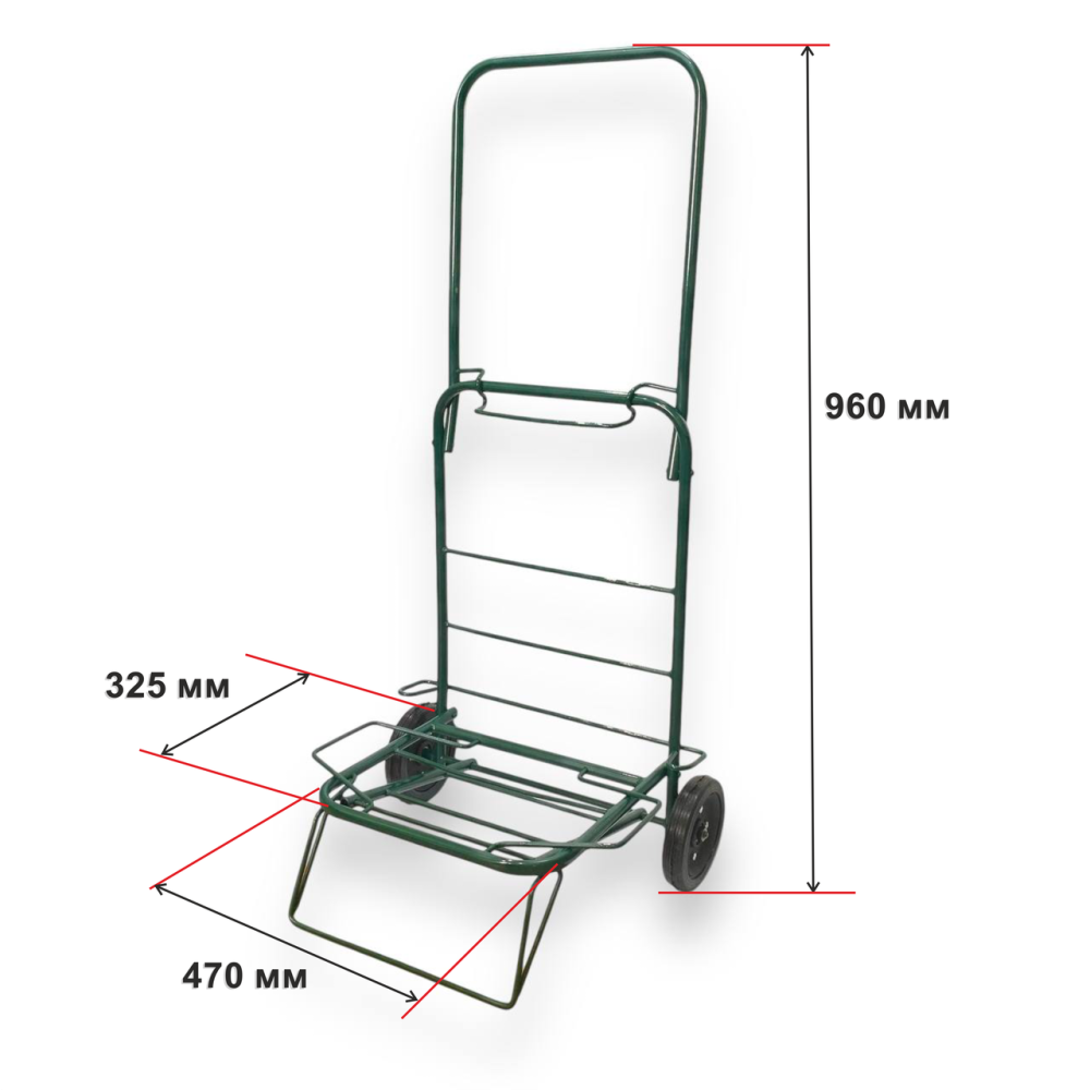 Тележка, тележка двухколесная ручная складная универсальная Кравчучка  до 70 кг высота 96 см (4804817499) Харьков - изображение 3