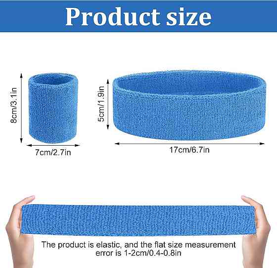 Комплект повязок Yolev 519865_FLz1uZF7 Чорний/неоново-зелений Спортивна пов'язка на голову + 2 напульсники Киев