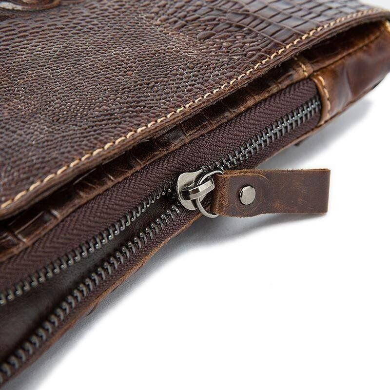 Сумка-мессенджер тиснение под экзотику Vintage 20038 Коричневая Киев - изображение 9