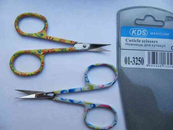 Ножницы маникюрные КDS для удаления кутикул цветные Киев