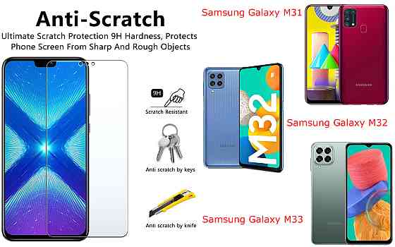 Защитное стекло NeoGlass для Samsung Galaxy M31, Galaxy M32, Galaxy M33 – ультрапрозрачное и устойчивое Киев