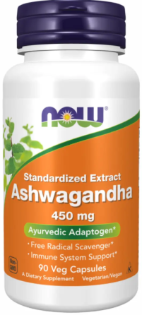 Ашвагандха Now Foods Ashwagandha 450 mg 90 раст капс Киев
