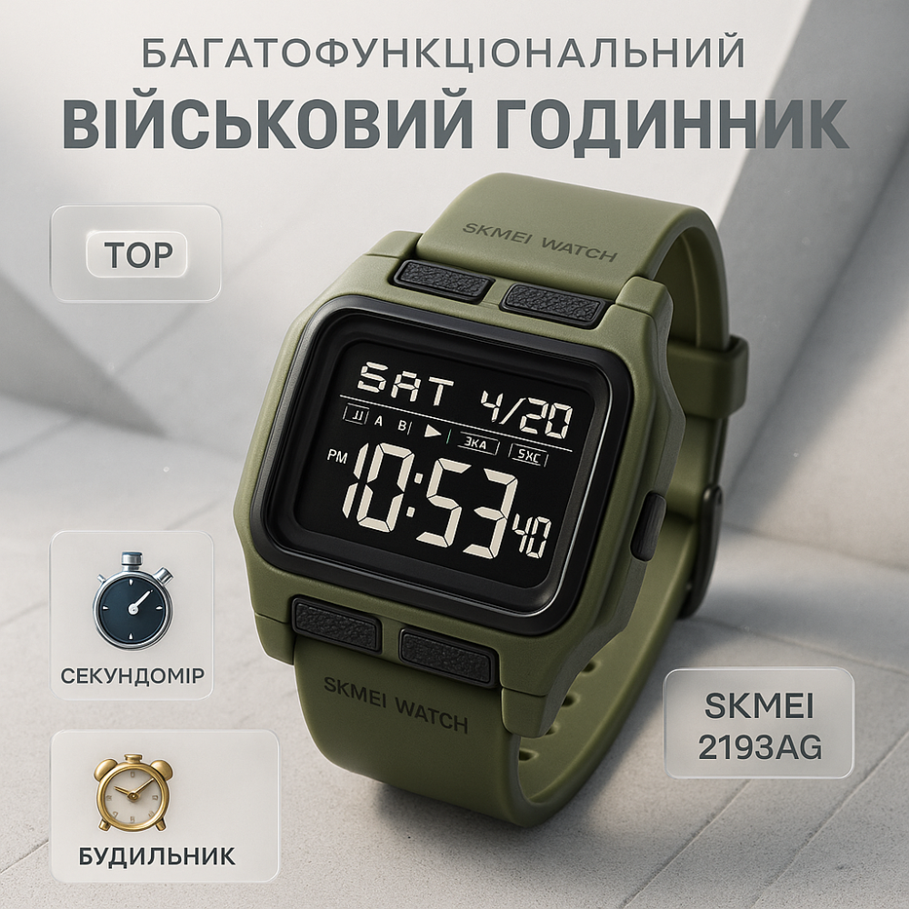 Спеціальний годинник для військової операції, Військовий годинник з батарейкою для туризму QE-24 Львів - фото 4