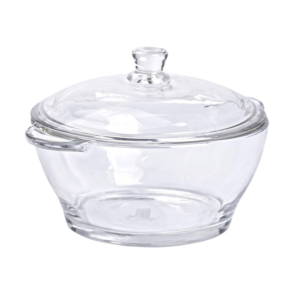 Yiwu Супниця з кришкою Ø 15.5 см каструля бульйонниця скляна 1 л HP-YH-15 Киев - изображение 2