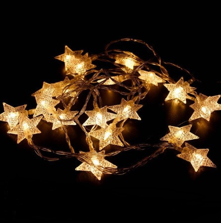 Світлодіодна гірлянда Сніжинки 160 см 10 LED 3см білий Київ - фото 1