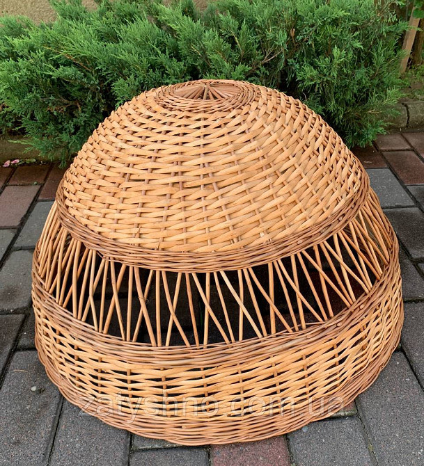 Плетена люстра з натурального матеріалу Київ - фото 2