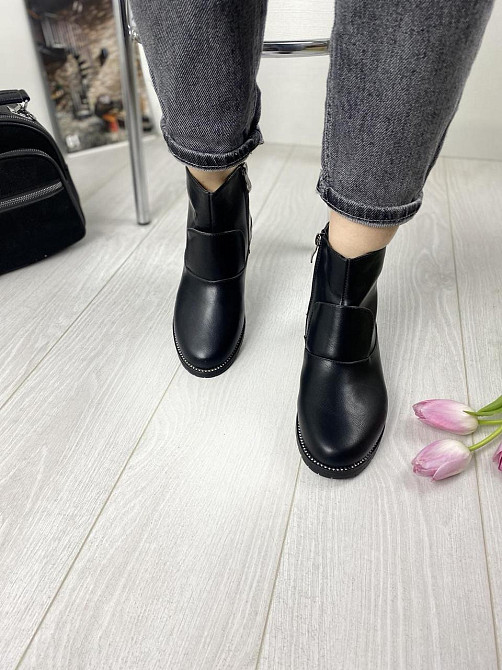 Черевики жіночі Avelina чорні еко-шкіра розмір 36 (23,5 см) і 40 (26 см) (A7025-35) Коломыя - изображение 5