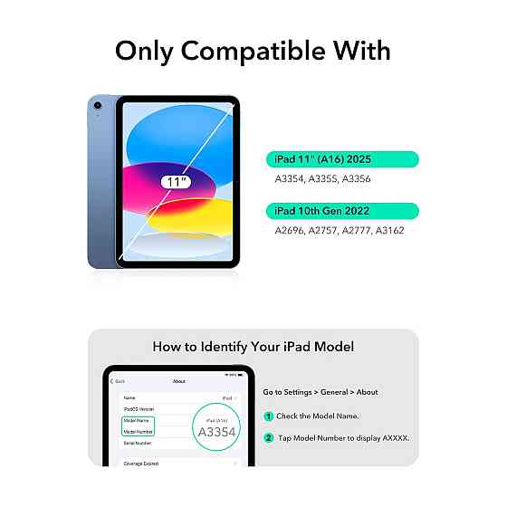 Чохол-клавіатура ESR Rebound Series для iPad 11th/10th Gen чорний QWERTY підсвітка трекпад Київ