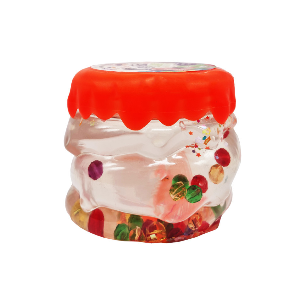 В'язка маса, слайм "Crystal Slime" CS-01-01U з намистинками Помаранчевий Вінниця - фото 1