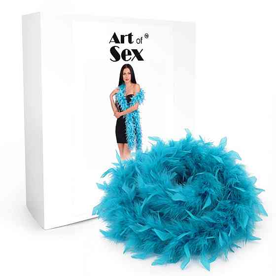 Боа з пір’я Art of Sex, довжина 2 метри, колір блакитний Sex Aura Київ