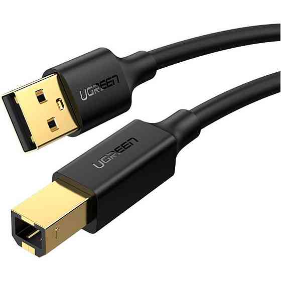 Кабель UGREEN US135 USB 2.0 AM to BM Print Cable 1m (Black) (UGR-20846) Київ