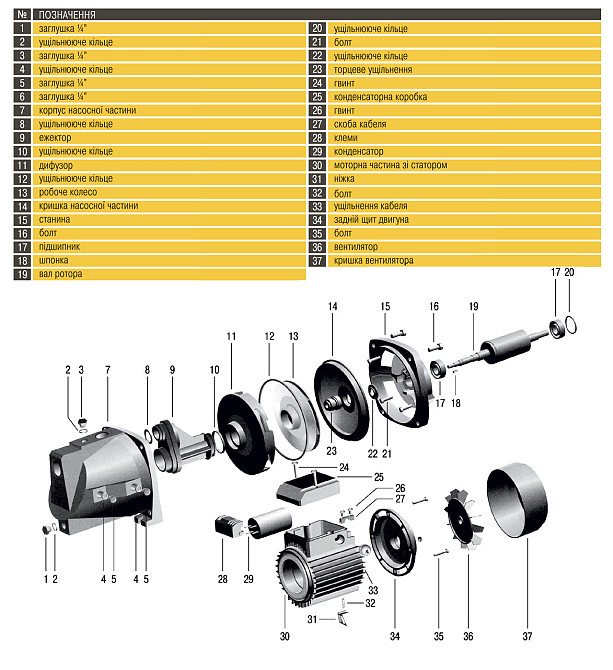 Насос центробежный Optima JET150 1,3кВт чугун длинный (000005348) Киев - изображение 8
