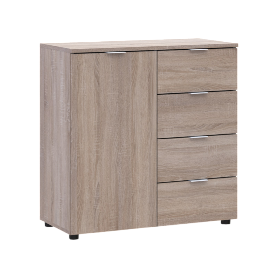 Комод Doros Рон 1 1 фасад 4 шухляди Дуб сонома 80х38х81 (41516294) (DRS-012176) Львів
