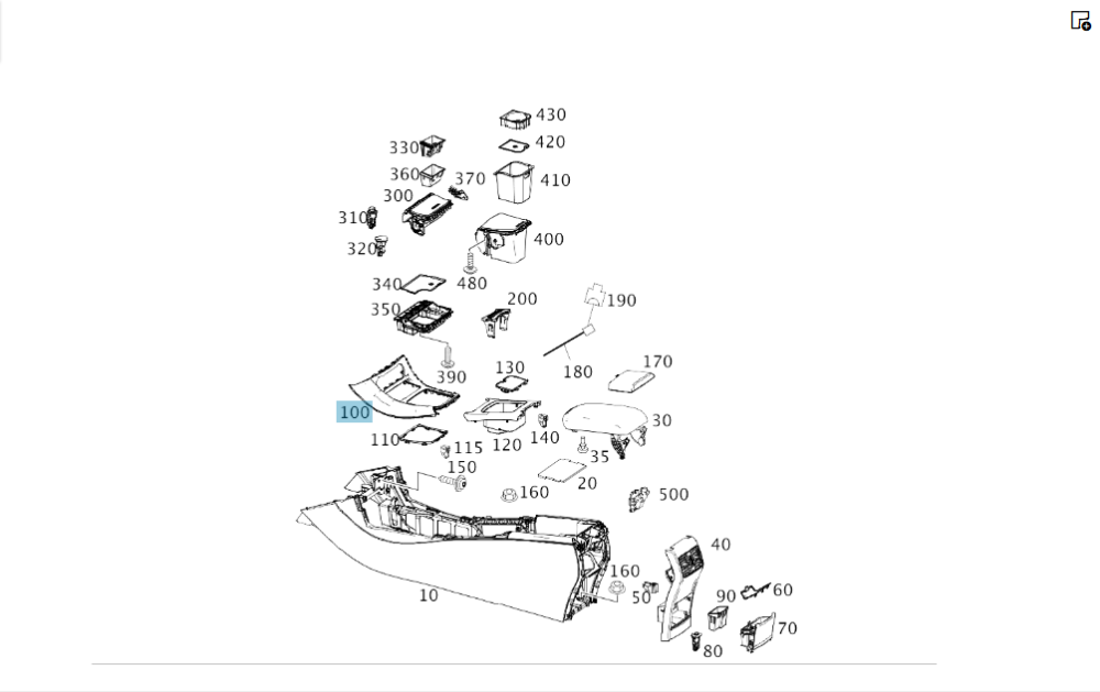 Mercedes-Benz  A1766807200 8L36 Декоративна вставка в підлокітник під блок керування кліматом та підсклянники CLA Shooting Brake X117 CLA C117 GLA X15 Одесса - изображение 2