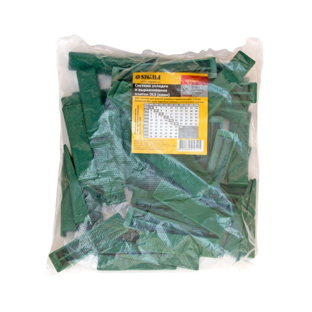 Система укладання та вирівнювання плитки DLS Maxi (клин) 50 шт SIGMA (8241051) Київ - фото 2