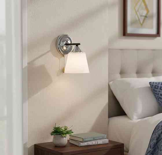 Бра настінне на 1 плафон VALESO K2311/1W, чорний/хром (E27) Коломия