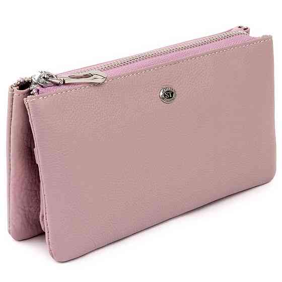 Місткий клатч на два відділення жіночий ST Leather 19247 Ліловий Київ