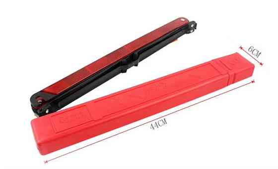 Трикутник знак «Аварійна зупинка» в авто, складаний у пластиковому футлярі, компактний 43х45 см Кам'янець-Подільський