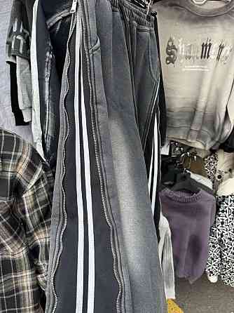 Теплые широкие спортивные штаны  для девочки подростка 120,130,160 Николаев