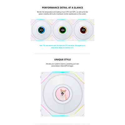 Кулер для корпуса Lian Li TLLCD 120-3, White Cooler (G99.12TLLCD3W.00) Винница