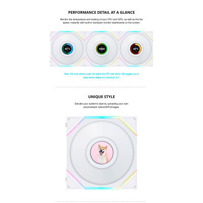 Кулер до корпусу Lian Li TLLCD 120-3, White Cooler (G99.12TLLCD3W.00) Вінниця - фото 6