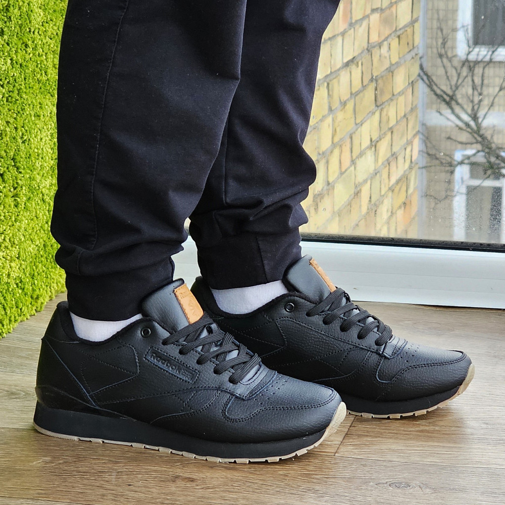 Мужские Термо Кроссовки Reebok Classic Чёрные Зимние Рибок Кожаные (размеры: 45) - 76-2 Днепр - изображение 6