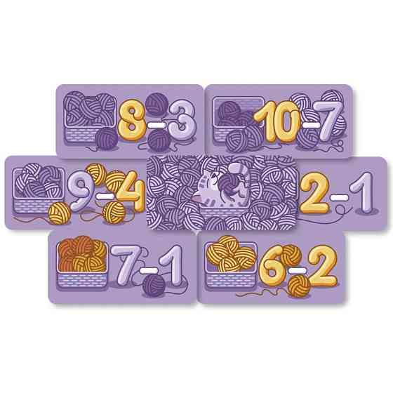 Настільна навчальна гра Муркітливе віднімання 360081, 63 картки Вінниця