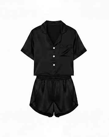 Жіноча стильна повсякденна домашня шовкова піжама Одеса