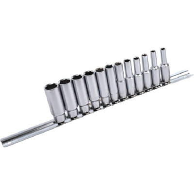 Набір головок Toptul довгих на планці 1/4" 12шт. 4-13мм (GAAQ0802U) Вінниця - фото 1
