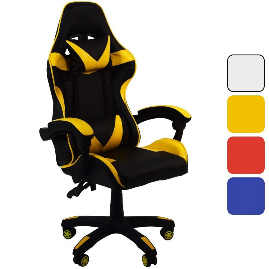 Крісло геймерське комп'ютерне ігрове Bonro B-810 офісне для комп'ютера дому і офісу Жовтий Київ - фото 1