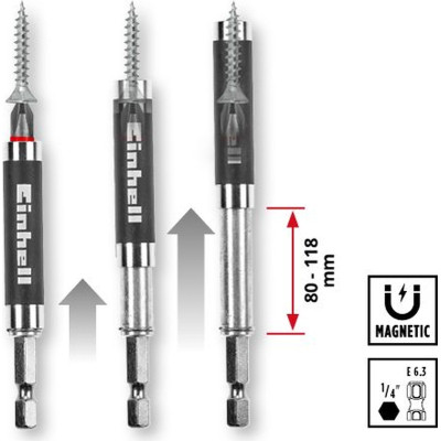 Набор бит Einhell 42шт, HEX, PH, PZ, Torx, 50мм, кейс (118953) Винница - изображение 6