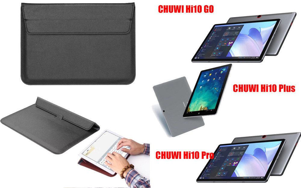 Чехол-конверт VitoCase для CHUWI Hi10 GO, Hi10 Plus, Hi10 Pro, с функцией подставки для планшета Черный Киев - изображение 1