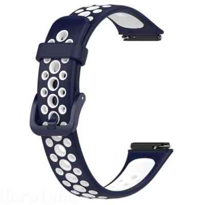 Ремешок для фитнес браслета BeCover Vents Style для Huawei Band 7/Honor Band 7 Blue-White (709442) Винница