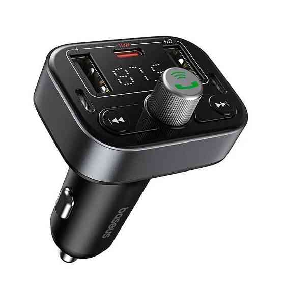 Автомобільний зарядний пристрій з FM-модулятором Baseus S-09 Pro Series Car FM Transmitter Cluster Black C10762200113-00 Одеса