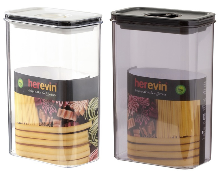 Контейнер HEREVIN Canister-Vacuum Lid-White-Black 2.5 л (161189-000) (7077945) Київ - фото 1