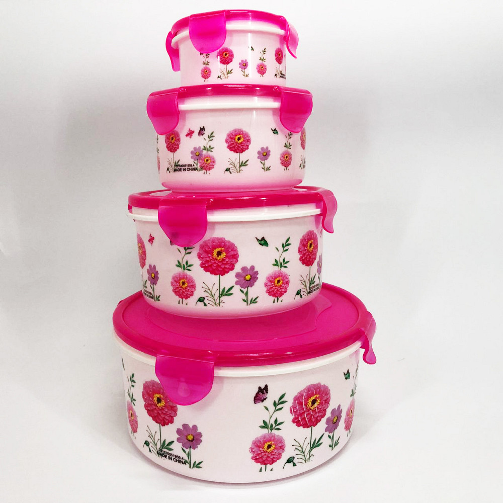 Набір пластикових судків UNIQUE UN-1512. Колір: рожевий LM-45 Львів - фото 3