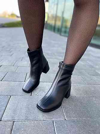 SANTINI Черевики жіночі SANTINI чорні натуральна шкіра висота 14см каблук 6см (974942-11) Коломия