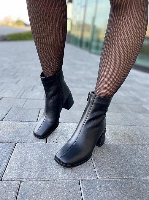 SANTINI Черевики жіночі SANTINI чорні натуральна шкіра висота 14см каблук 6см (974942-11) Коломия - фото 4