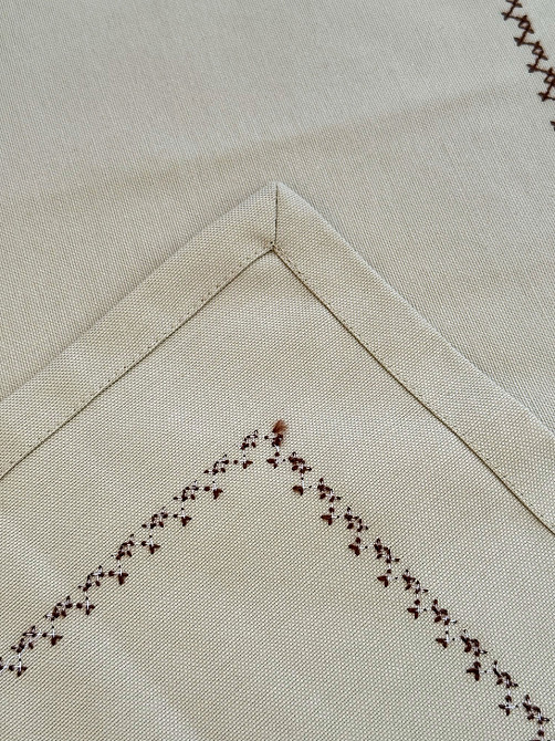 Ecotton Ранер доріжка Ecotton 45x170 см для обіднього столу водовідштовхувальна в етно-стилі бе Київ - фото 6