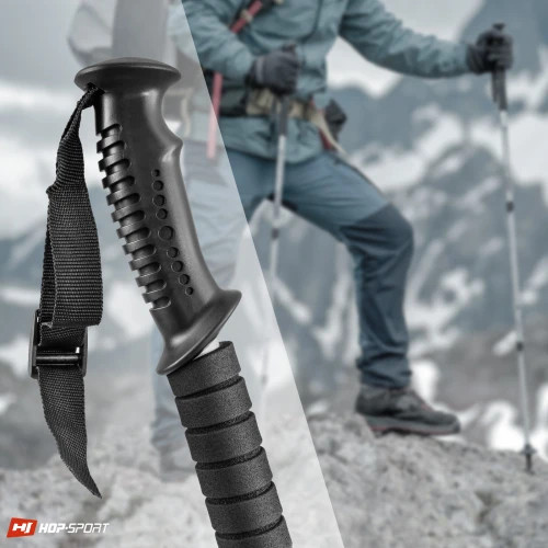 Палки для скандинавской ходьбы трекинговые палки Hop-Sport Nordend серебристые 80-135см две пары сапожек чехол Киев - изображение 10